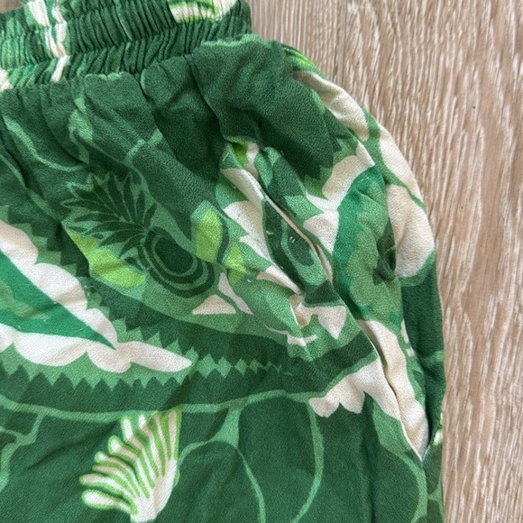 Farm Rio Groove Pants P XS Green Floral Print - Picture 13 of 15